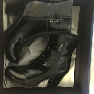 Prada women Patent leather ankle boot